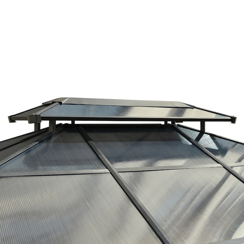 10'x12' Hardtop Outdoor Gazebo with Heavy Duty Double Roof by Leisure Zone