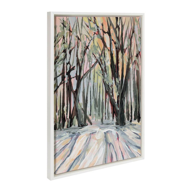 Kate and Laurel Sylvie Vermont Framed Canvas by Emily Kenney - 23x33 - White