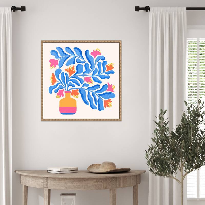 Hawaiian Hibiscus Bouquet by Kristian Gallagher Framed Canvas Wall Art Print