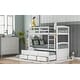 preview thumbnail 24 of 30, Twin Over Twin Wood Bunk Bed with Trundle and Drawers