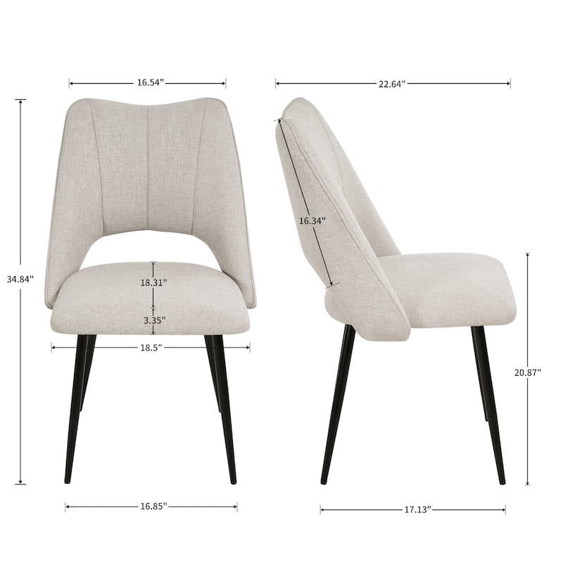 4-Piece Modern Dining Chair Set Dining Rooms Chair with Adjustable Feet