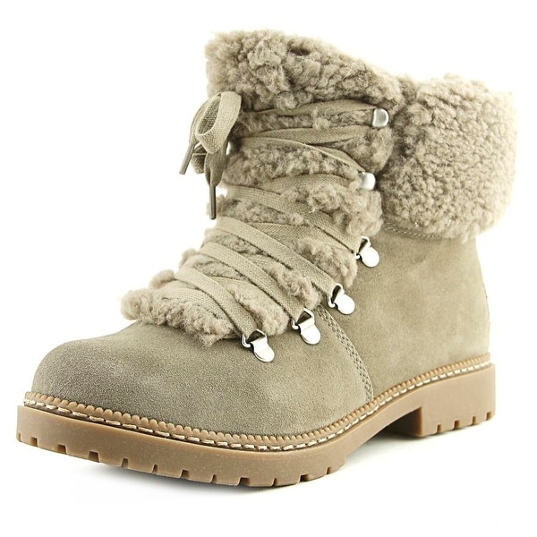 INC International Concepts Pamelia Women Round Toe Leather Tan Winter Boot