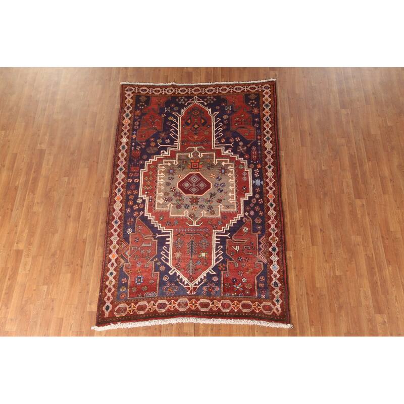 Sirjan Persian Area Rug Hand-Knotted Wool Carpet - 5'0" x 7'8"