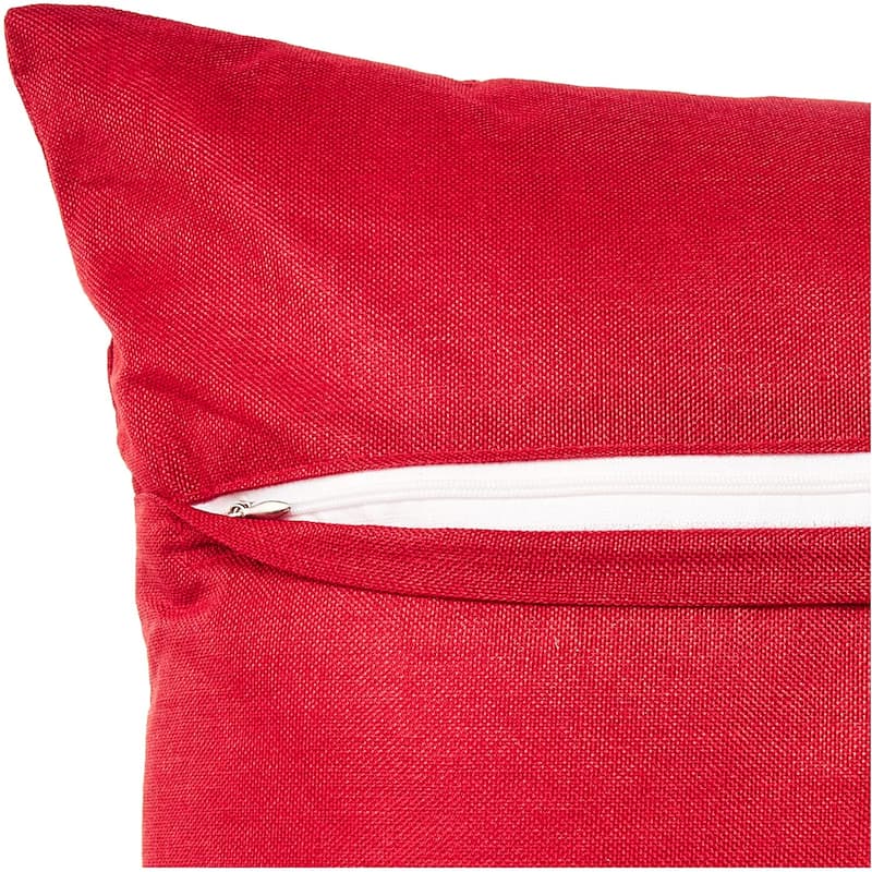 Violet Linen Seasonal Xmas Christmas Holiday Spirits Pattern Decorative Cushion Cover