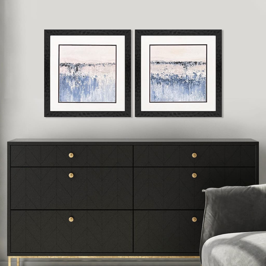 Paragon Blue Contemporary Framed Art - Set of 2