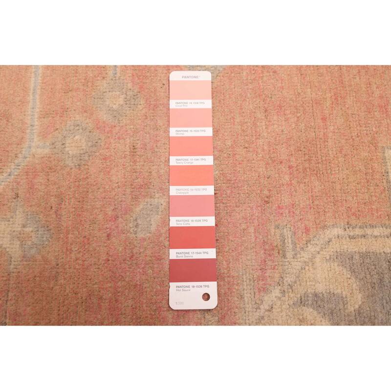 ECARPETGALLERY Hand-knotted Finest Ghazni Coral Wool Rug - 8'10 x 11'8