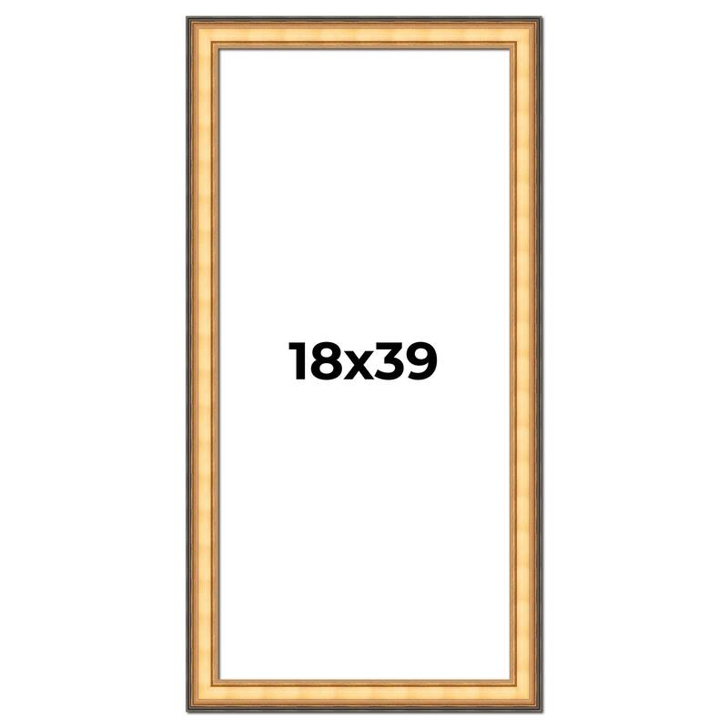 18x39 Frame Gold Plein Aire Solid Wood Picture Frame Width 2 Inches |