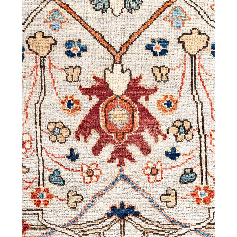 Serapi One-of-a-Kind Hand-Knotted Area Rug - Ivory - 7' 10" x 9' 11"