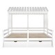preview thumbnail 6 of 16, Twin Size House Platform Beds with Two Drawers Shared Beds, Combination Of 2 Side By Side Twin Size Beds