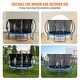 preview thumbnail 9 of 15, Outdoor Trampoline with Net Ladder and Curved Poles for Kids & Adults