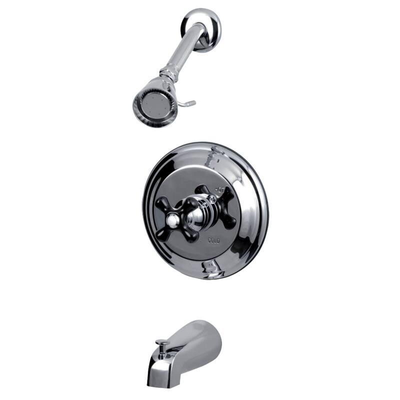 Kingston Brass Duchess Tub and Shower Trim Package with 1.8 GPM Single - Polished Chrome