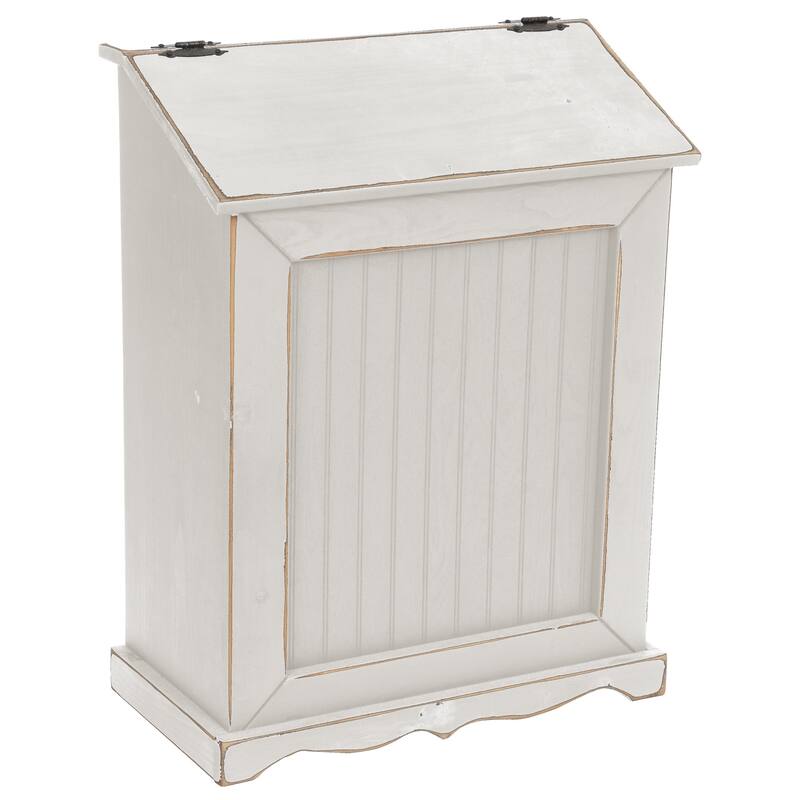 Farmhouse Lift-Top Hamper - Off-White