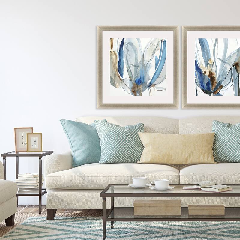 Refined I Framed Art Giclee Under Glass - Blue