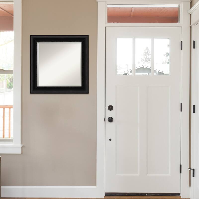Beveled Wall Mirror - Parlor Black Frame