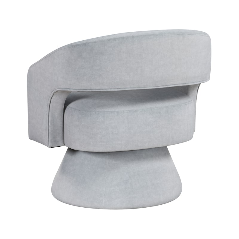 Arden 27" Velvet Swivel Chair - 360-Degree Metal Swivel Base