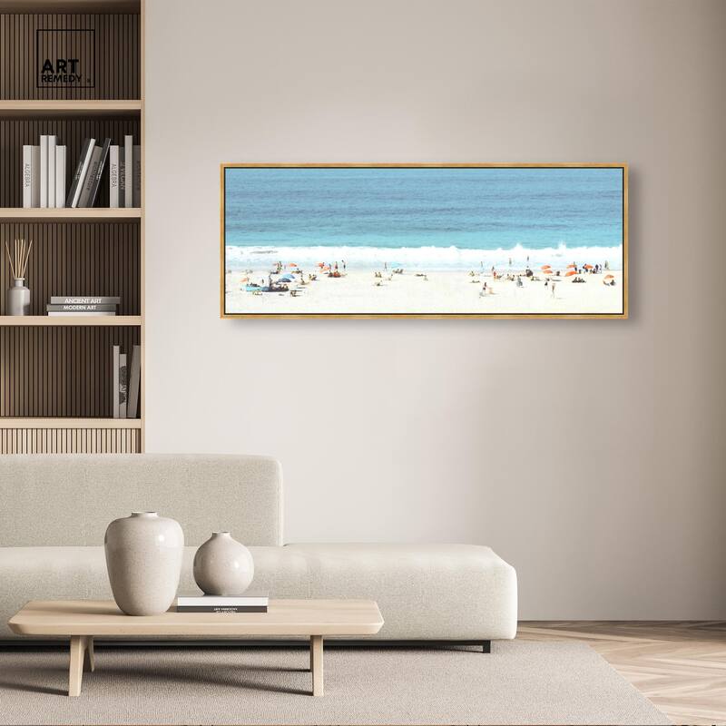 Beach Panorama Love Panoramic Canvas by Art Remedy