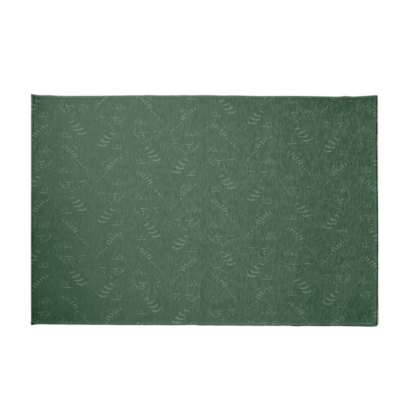 Muted Bongo Rug - 2' x 3' - Dark Green/Sage