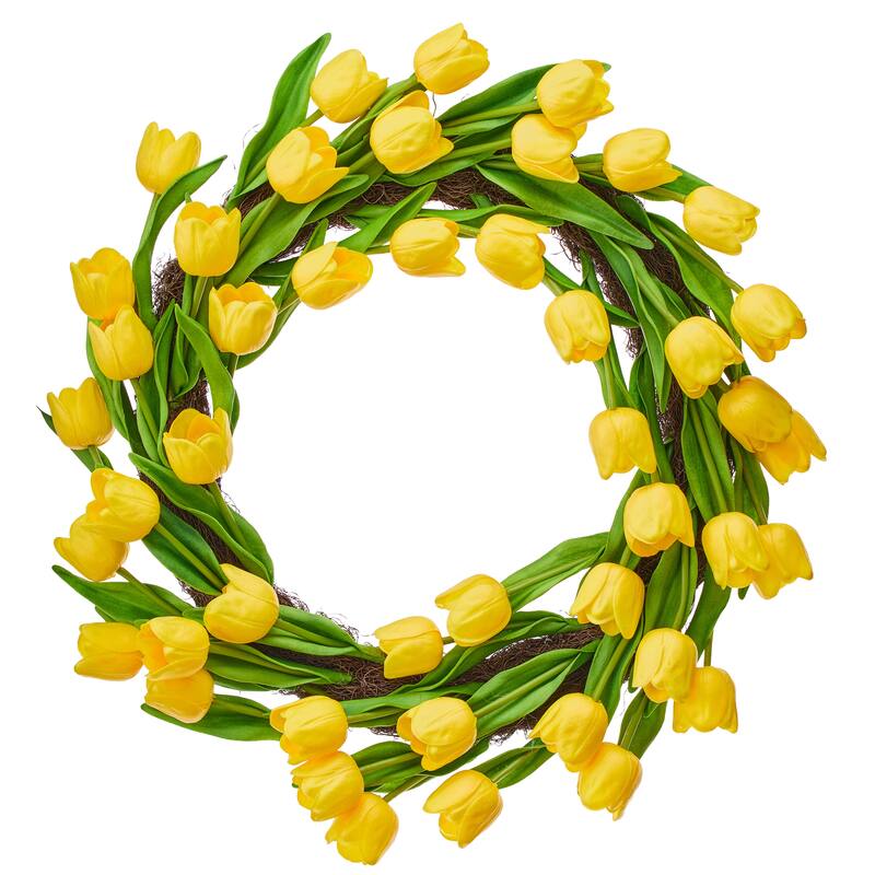 21" Pu Spring Tulip Wreath
