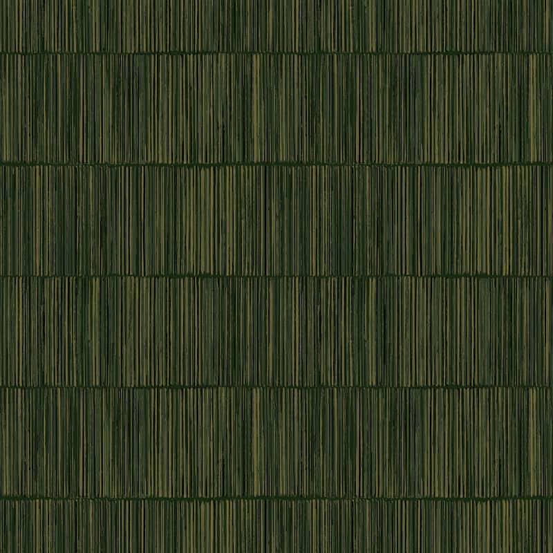 Galerie Wallcoverings Boutique Bamboo Stripe Non-woven Shimmery Wallpaper Roll - 33 feet x 21 inches - Green