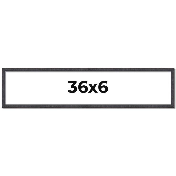 36x6 Frame Brown Solid Wood Picture Frame - Complete Modern Photo