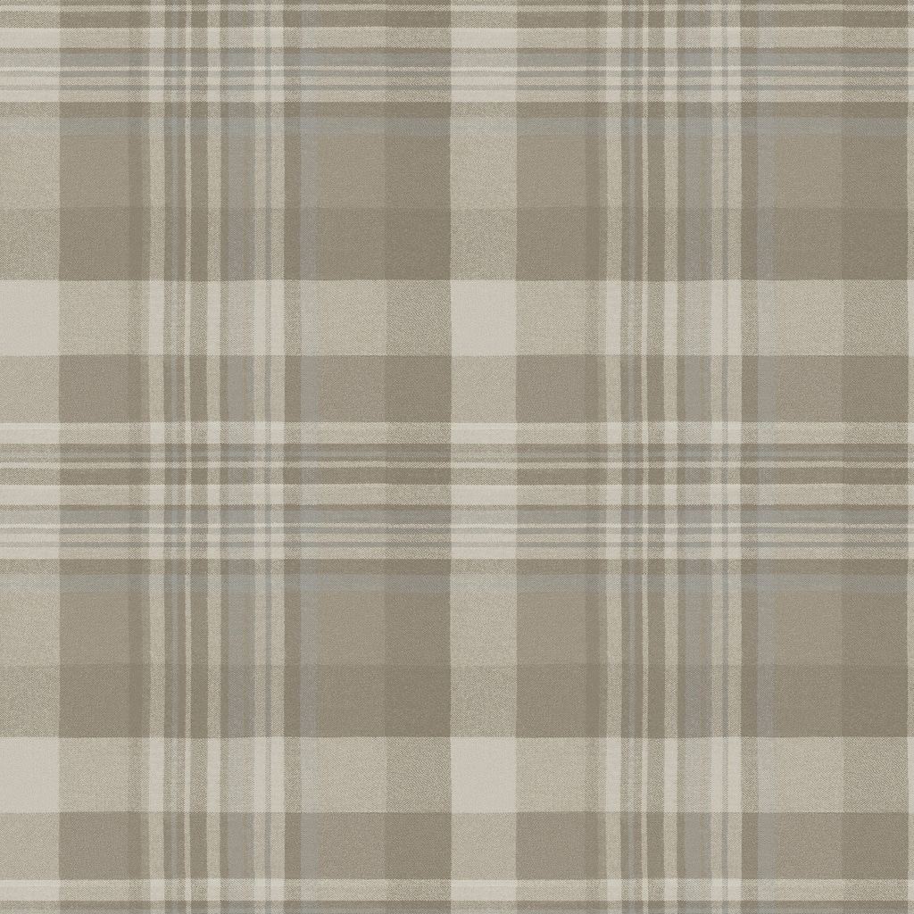 Dutton Plaid Light Brown Wallpaper