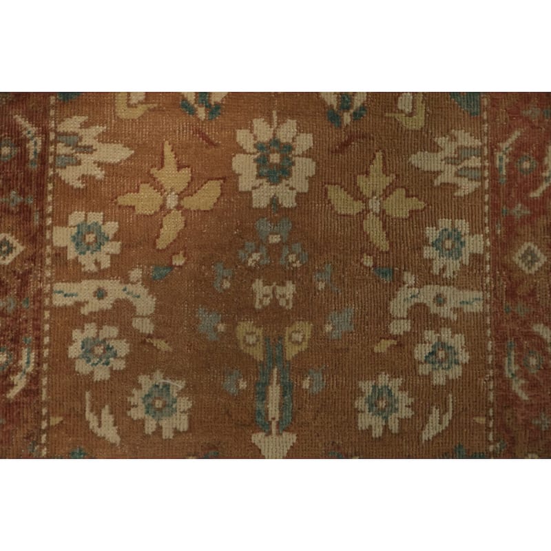 Hand Knotted Oriental 100% Wool Carpet Traditional All-Over Brown Ziegler Area Rug - 3' 11'' X 2' 0''