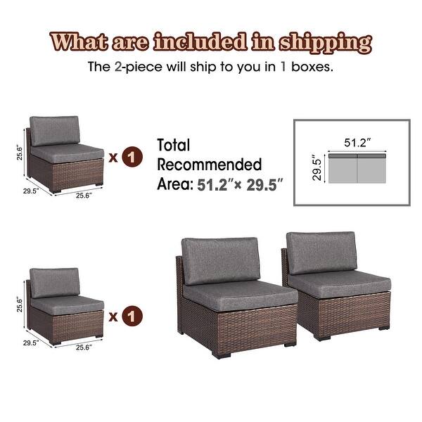 Shop Kinsunny Outdoor Patio Furniture Outdoor Sectional Rattan