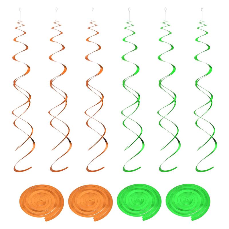 Party Hanging Double Strip Streamer with Hang Tag Hook 20Pcs