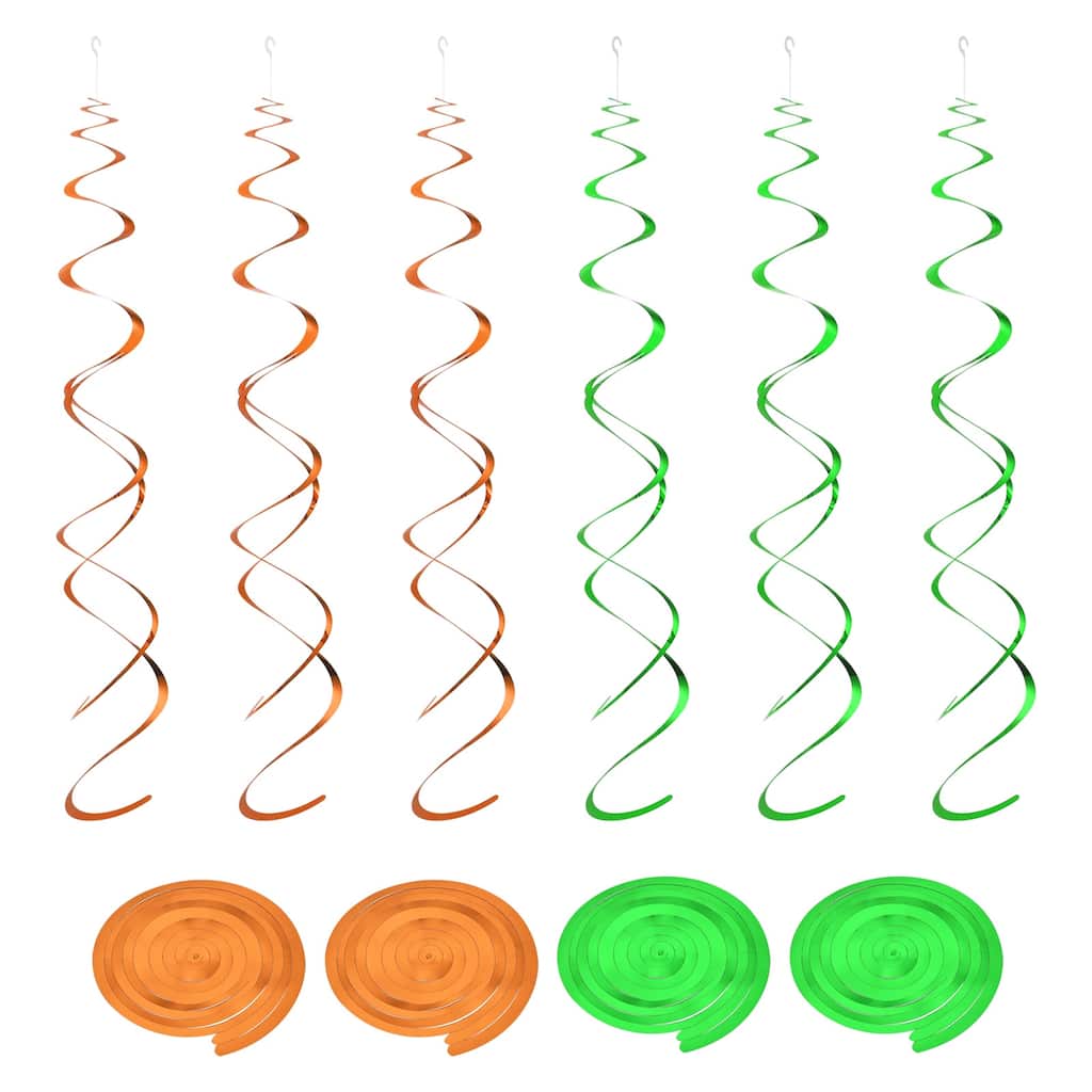Party Hanging Double Strip Streamer with Hang Tag Hook 20Pcs