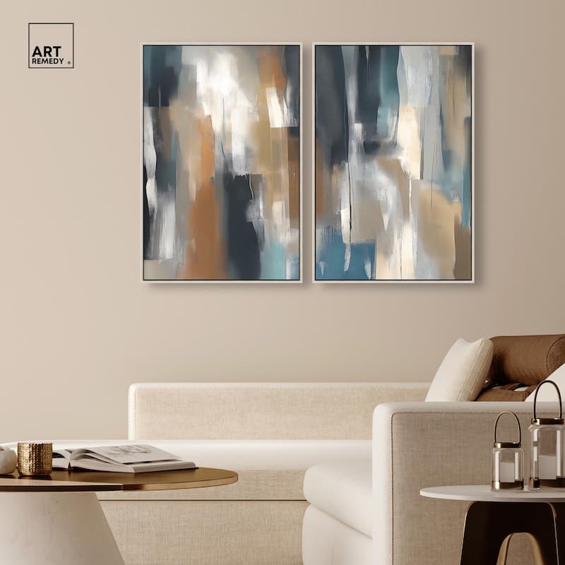 Vertical Rush Canvas Set of 2 by Art Remedy