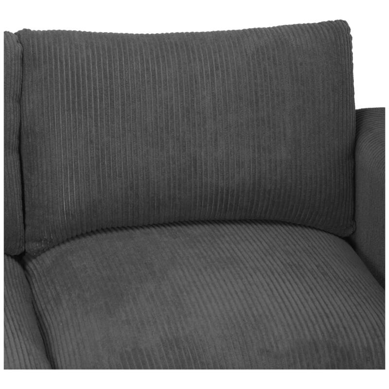 Hamilton 6-Piece Corduroy Upholstered Modular Sectional with USB Port
