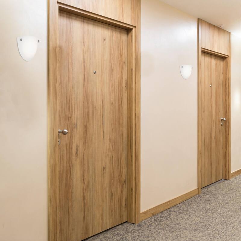 Westinghouse Lighting Lehigh One Light, 9 Watt LED Indoor Wall Fixture,Selectable, Brushed Nickel Finish, Frosted Glass