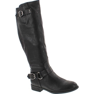 zipper knee high boots