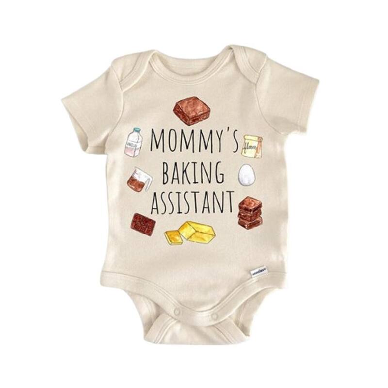 Baking Baker Bakery Brownie - Baby Boy Girl Clothes Infant Bodysuit Funny Cute Newborn - Pink - 0-3M