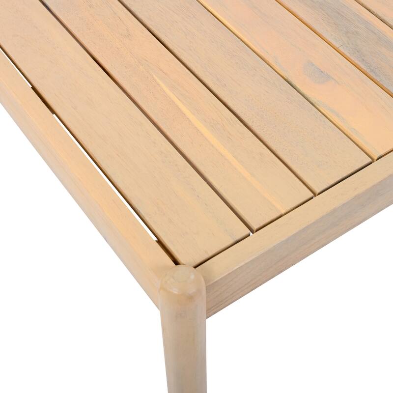 Christopher Knight Home - Monteria Outdoor 39.17" Rectangular Acacia Wood Coffee Table, Slatted Tabletop & Low-Profile Design