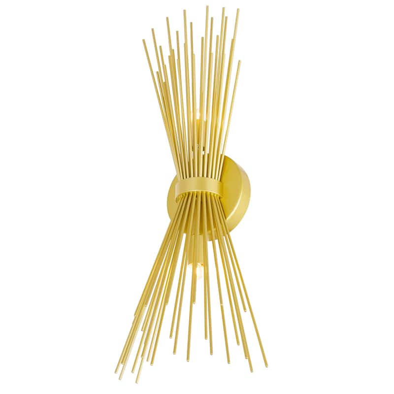 Savannah 2 Light Wall Sconce With Gold Leaf Finish - Gold Leaf