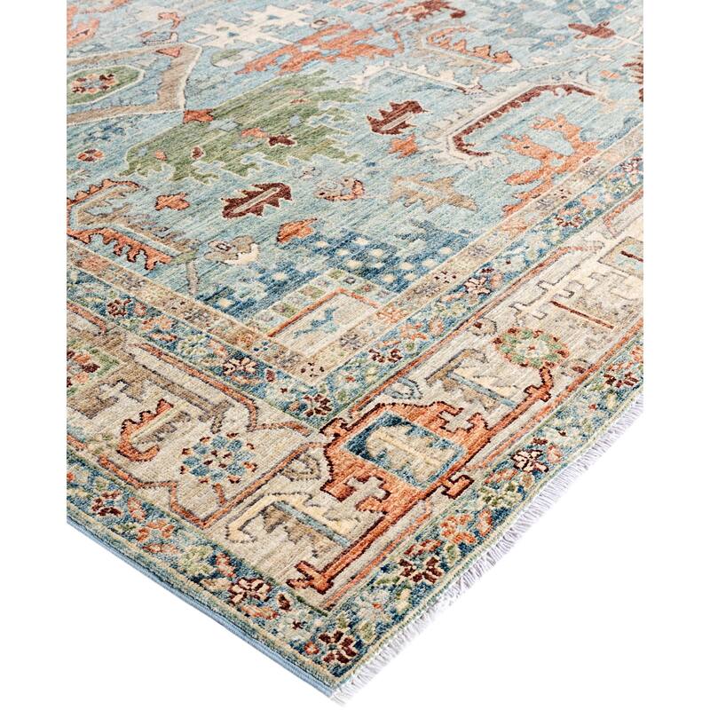 Serapi One-of-a-Kind Hand-Knotted Area Rug - Green - 8' 0" x 9' 9"