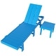 preview thumbnail 86 of 113, Shoreside Modern Poly Eco-Friendly All Weather Reclining Chaise Lounge With Wheels and Side Table (2-Piece Set)