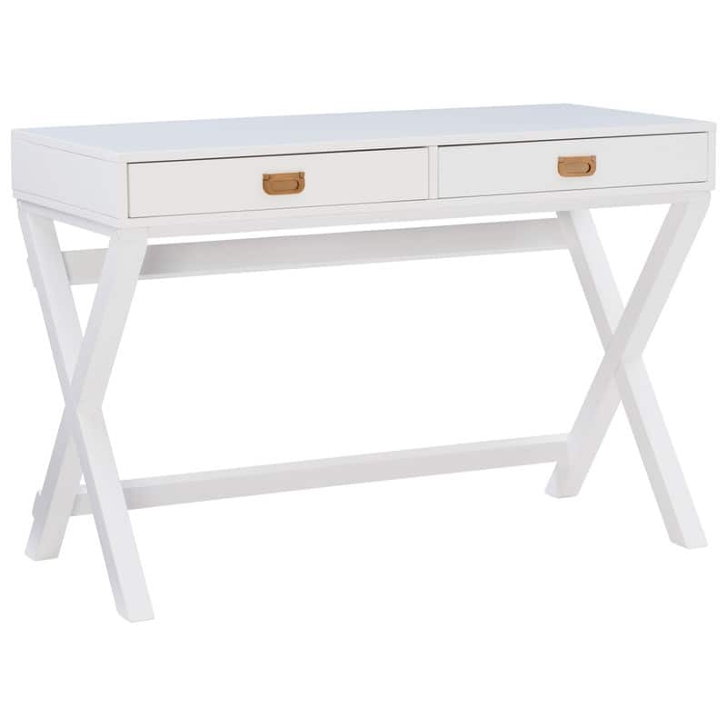 Poppy White X-base Writing Desk - White
