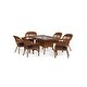 preview thumbnail 43 of 45, Portside Southwest Amber Outdoor Wicker Dining Set (7-Piece)