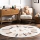 preview thumbnail 1 of 11, Nuloom Tisha SpinClean Lion Machine Washable Kids Area Rug 4' Round - Ivory - Round