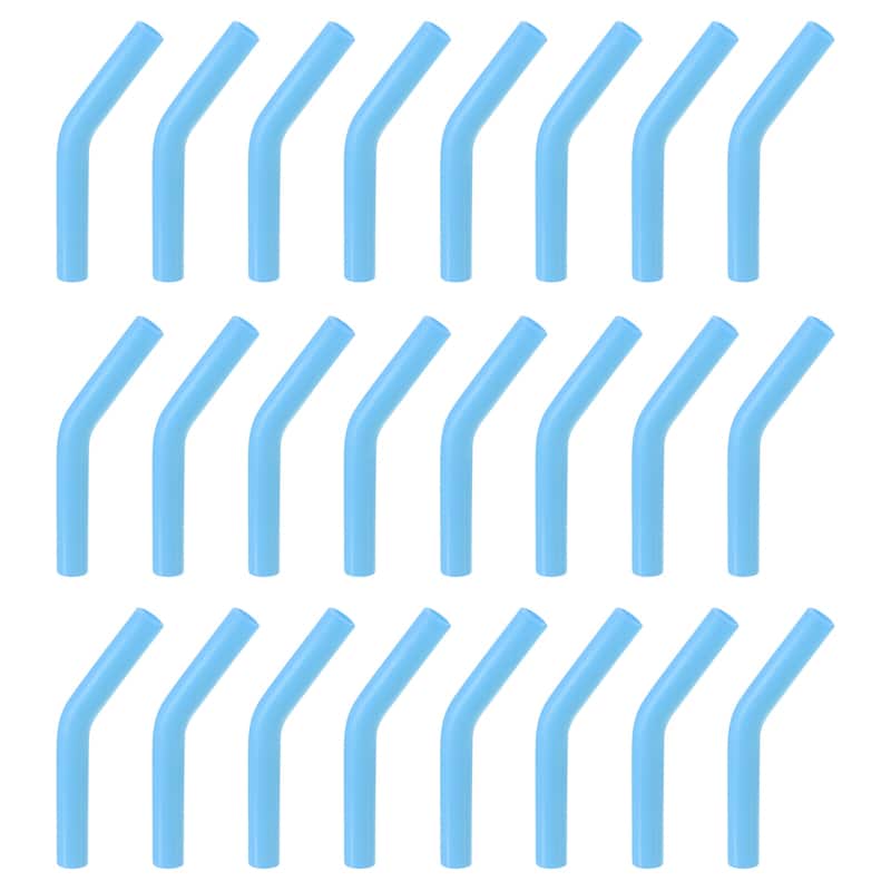 24pcs Silicone Straw Elbows Tip Fit for 6mm/0.24" OD Straws