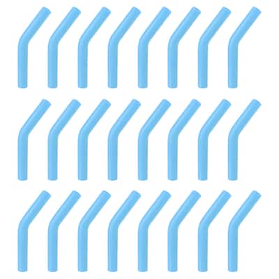 24pcs Silicone Straw Elbows Tip Fit for 6mm/0.24" OD Straws