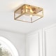 preview thumbnail 38 of 73, Alma 12" Metal/Glass LED Flush Mount, by JONATHAN Y