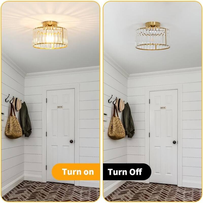 Ceiling Light Fixture, Modern Semi Flush Mount Ceiling Light