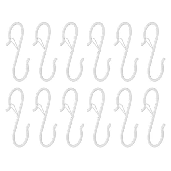 S Hooks S-shaped Metal Hook Hanger with Safety Buckle for Hanging Plants  Clothes Pots and Pans Kitchen Utensil Bags - 12pcs - Bed Bath & Beyond -  43463647