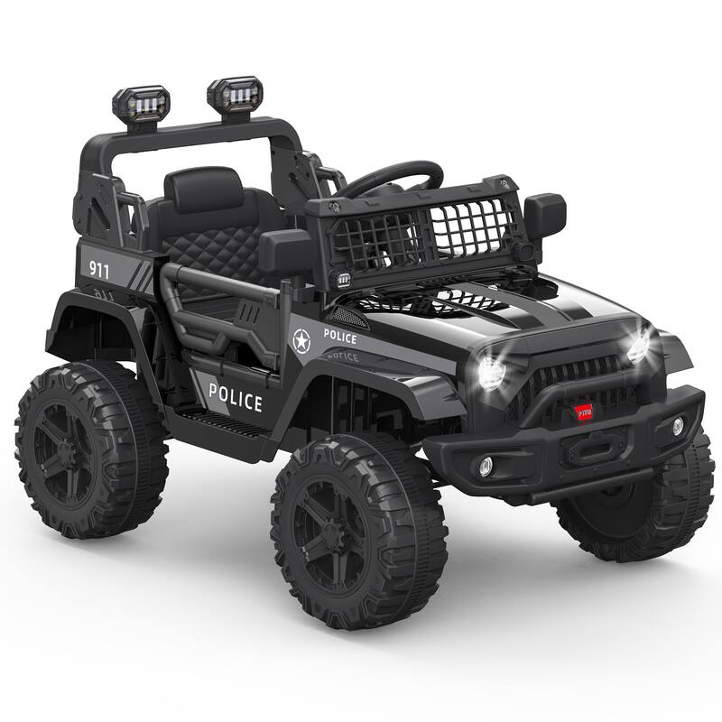 12V Ride Truck Car for Kids Electric Vehicles with Remote Control - Black