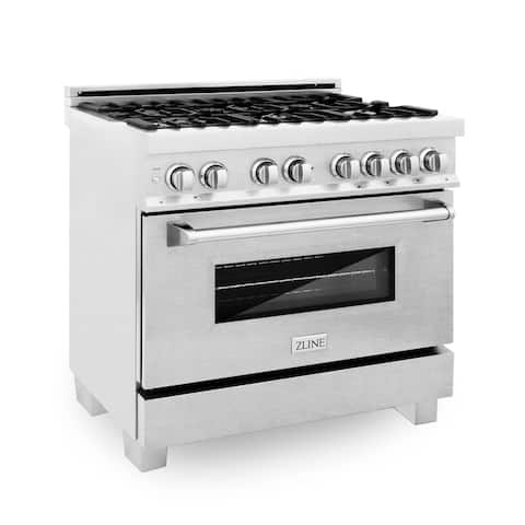 ZLINE 36" 4.6 cu. ft. Dual Fuel Range with Gas Stove and Electric Oven in in Fingerprint Resistant Stainless Steel