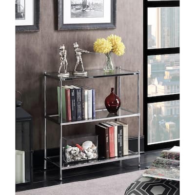 Convenience Concepts Royal Crest 3 Tier Glass Bookshelf