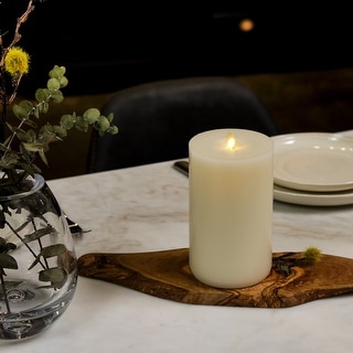 LightLi Wick to Flame 7" Pillar Flameless Candle